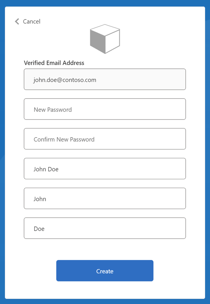 Signing Up with Token Hint