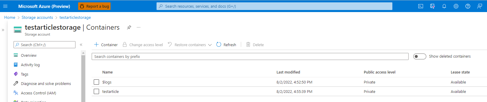 How to calculate Container Level Statistics in Azure Blob Storage with Azure Databricks