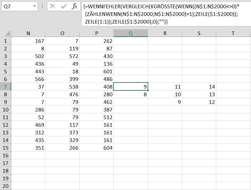 rows of duplicate values.JPG