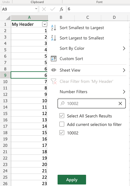 Excel Filter only works for 10000 unique values - Microsoft Community Hub