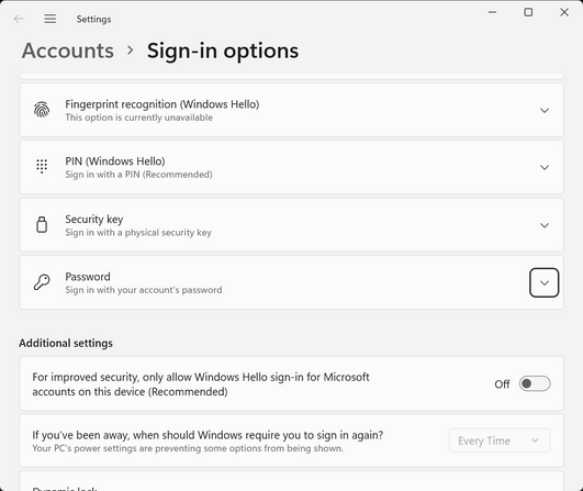 thumbnail image 2 captioned Windows Settings page showing account sign-in options. Password is selected.