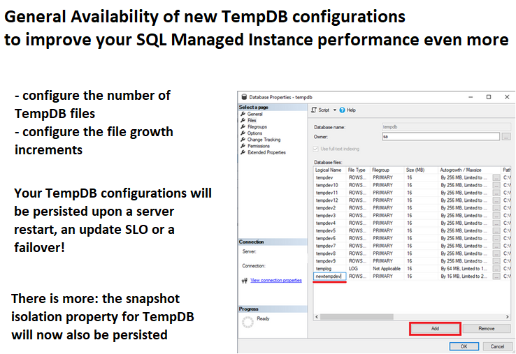 Improve your SQL Managed Instance performance with new TempDB  configurations - Microsoft Community Hub