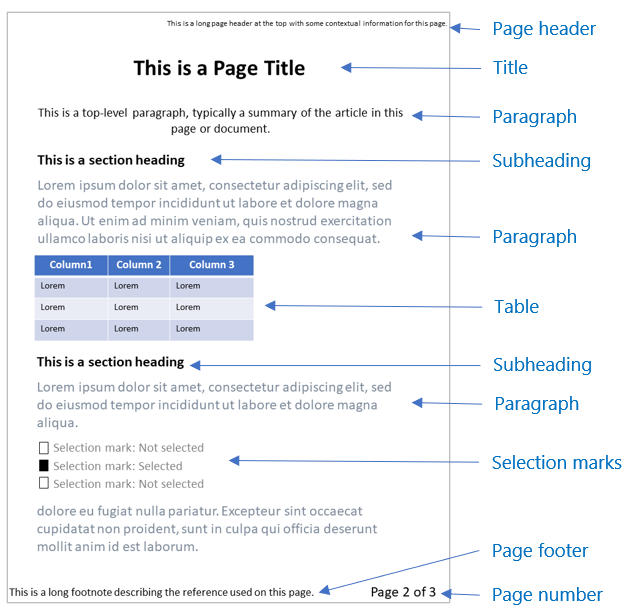 Document layout analysis example