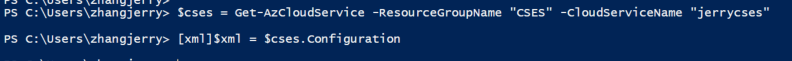 Example of PowerShell command
