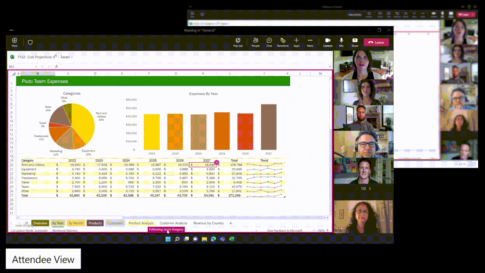 Excel Live in Teams