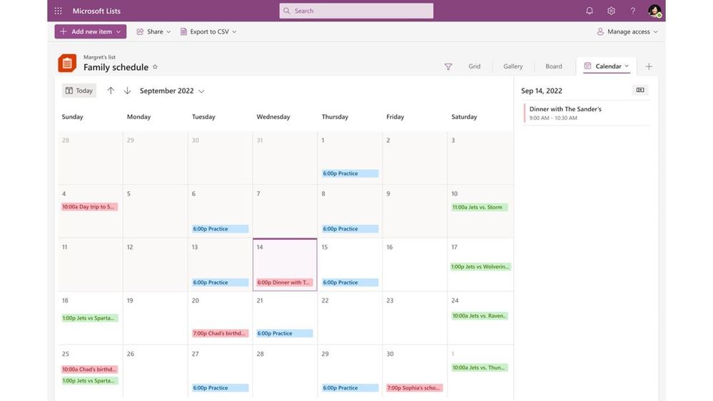 Calendar view is getting the ability to colorize your list items as you click forward and back through each month.