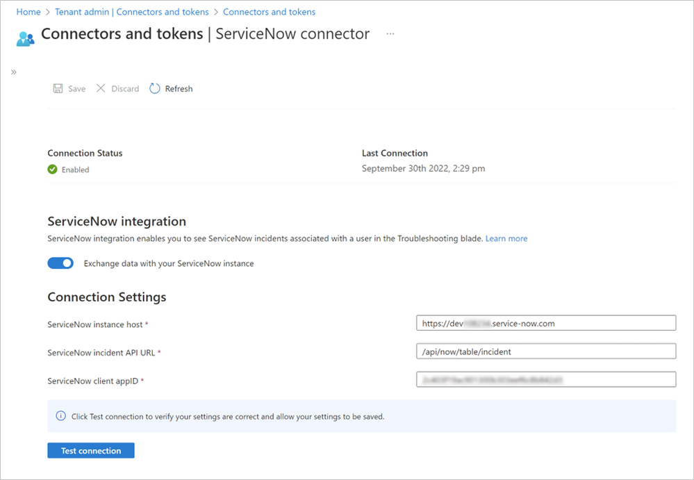 PREVIEW: ServiceNow Connector configuration in Intune