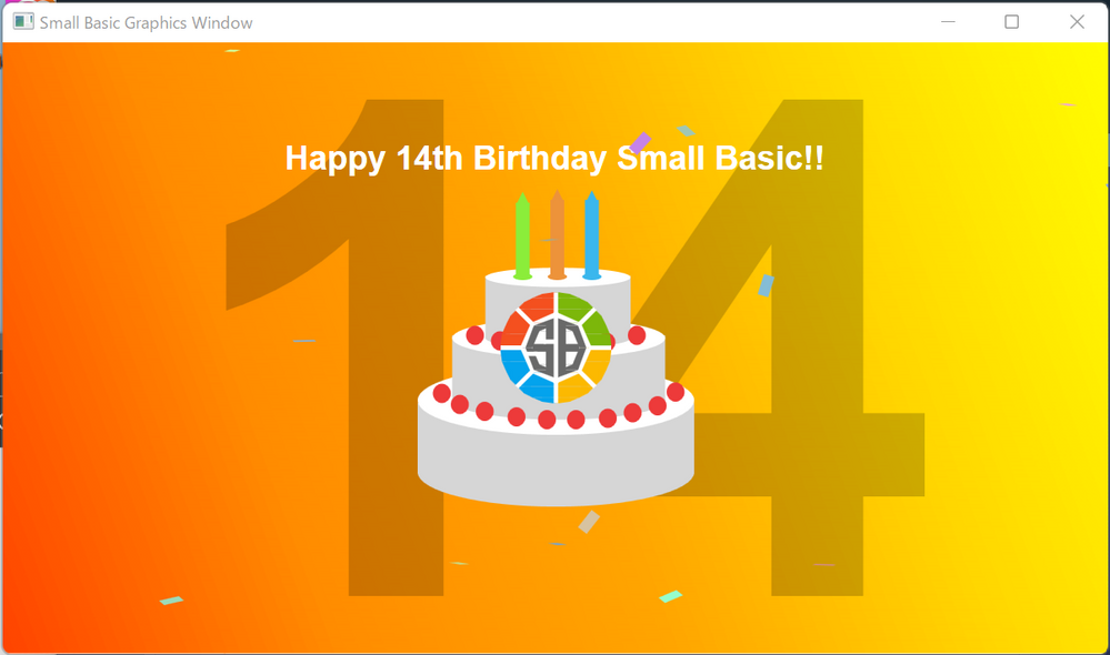 thumbnail image 1 of blog post titled                                              14th Anniversary of Small Basic