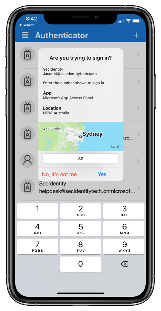 Figure 2 - Additional Context with number match in notifications