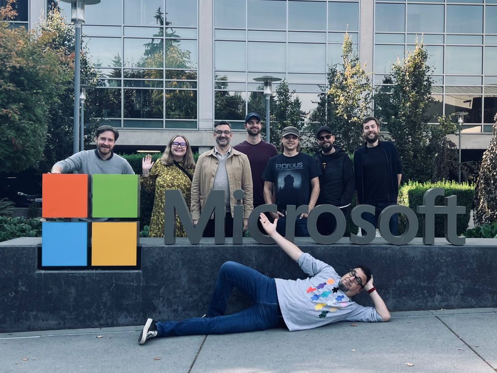 Amanda visiting the Microsoft campus while being in Seattle