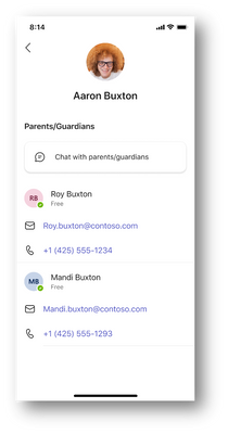Teachers can now easily contact a student’s parent or guardian through phone and email.png