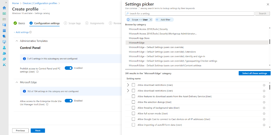 Microsoft Intune user scope configuration for Azure Virtual Desktop multi-session VMs is now GA