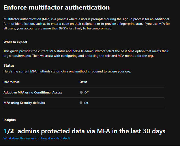 An image describing enforcement of multi-factor authentication, what to expect, and insights into current MFA methods status.