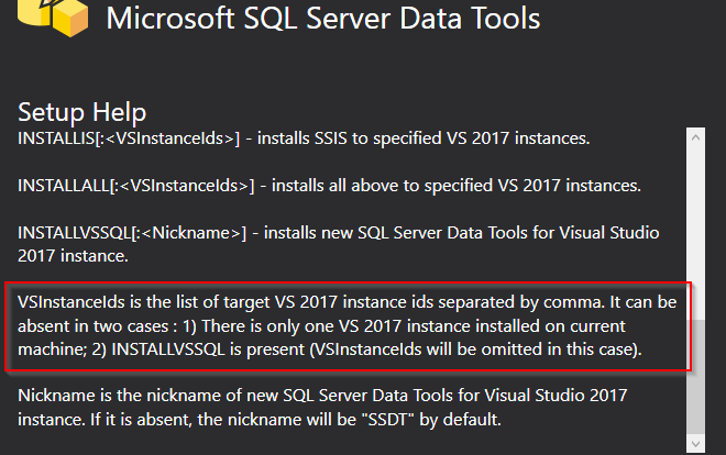How to install Sql Server Data Tools (SSDT) 2017 Offline (Internal Network  installation) - Microsoft Community Hub