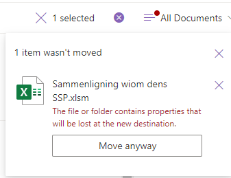 Click "Move anyway"
