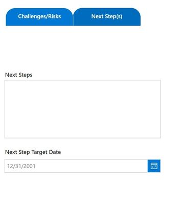 This form is preventing me from editing the Challenges/Risk Form