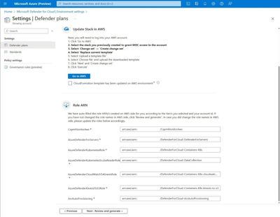 Figure 2: Names of roles created on AWS (depending on the plans you select)