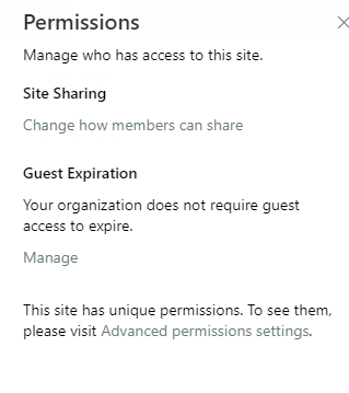 Site settings menu different between sites - Microsoft Community Hub