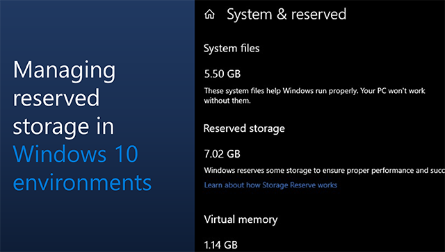 Managing reserved storage in Windows 10 environments - Microsoft Community  Hub