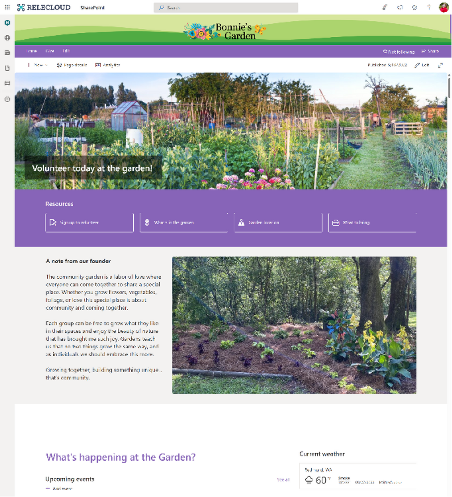 Bonnie's Community Garden - Communication site