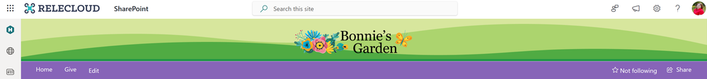 Bonnie's Community Garden - Extended site header