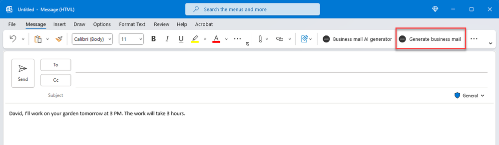 Bringing OpenAI into an Outlook add-in: a business mail generator -  Microsoft Community Hub