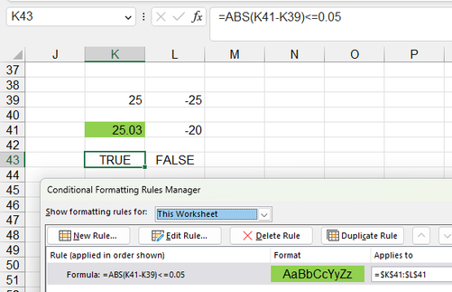 Conditional formatting check amount - Microsoft Community Hub