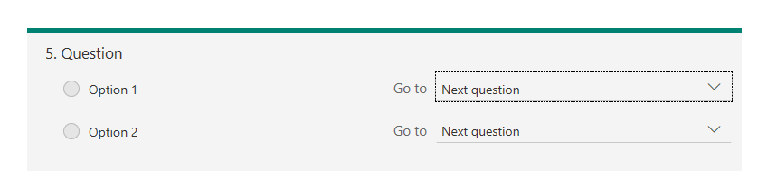 If you turn off multiple answers, then it's easy for Forms to know which question to go to when selecting an option!