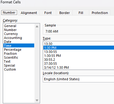 Preformatted to Time for Start/Finish