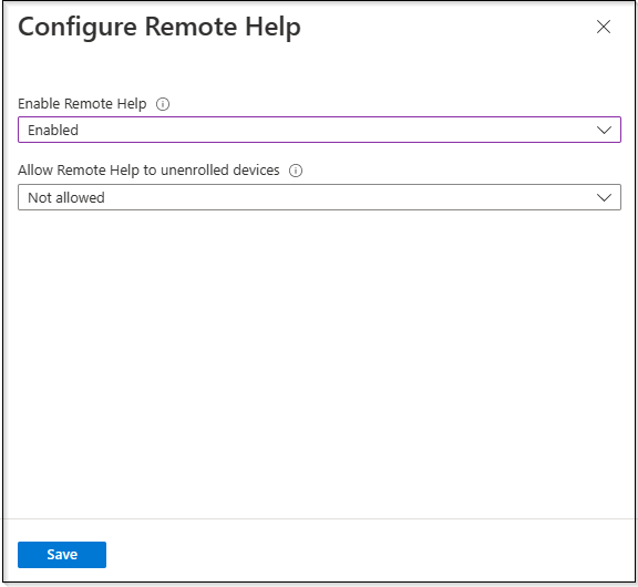 Configure Remote Help Dialog Box