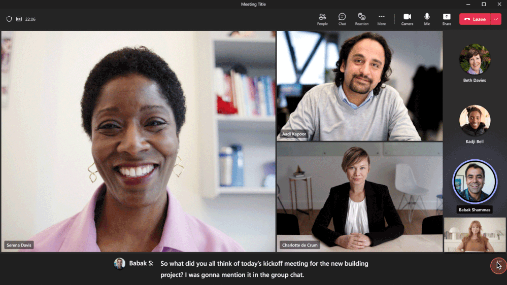 Help reduce language barriers during meetings with live translation for captions.