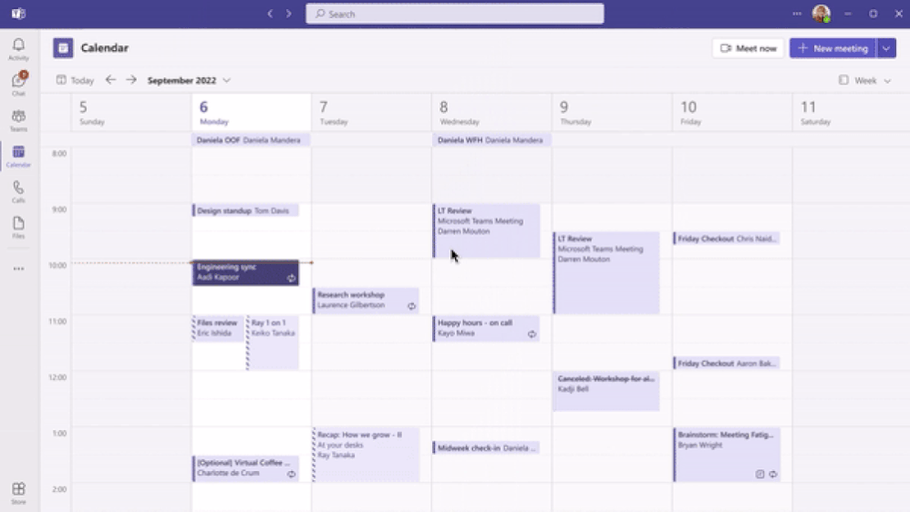 Meeting templates, once configured by your IT admin, are easy to use to schedule a new meeting.