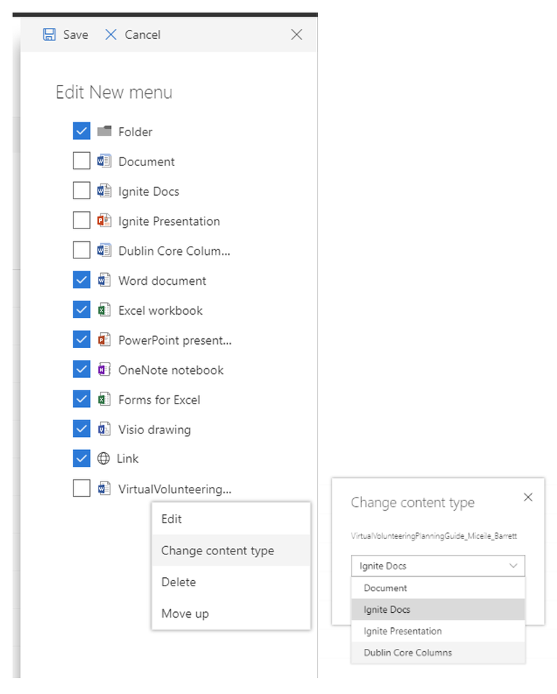 Mapping templates to content types