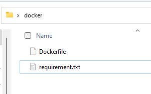 Docker folder files