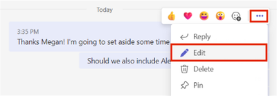 Need to adjust a comment in a chat? No problem. Use the Edit feature.