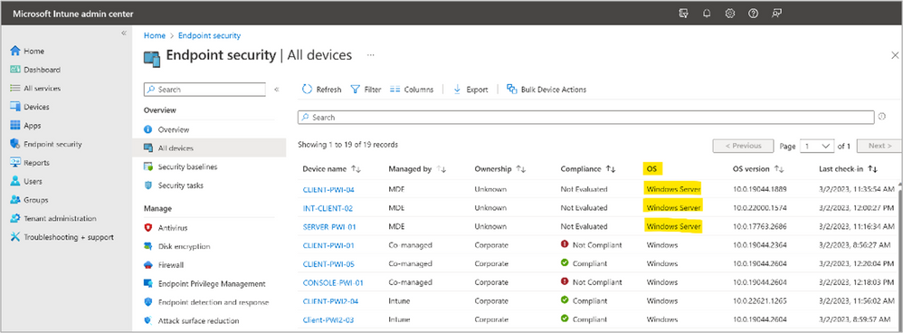 Support tip: Windows Server devices will now be identified as a new OS  platform in Microsoft Intune - Microsoft Community Hub