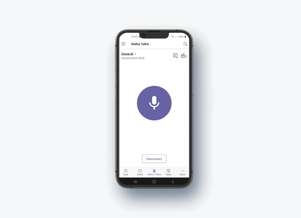 The Walkie Talkie app enables quick and easy push-to-talk functionality.