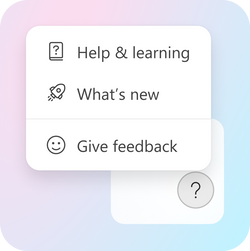 An image providing an example of the Give feedback button.