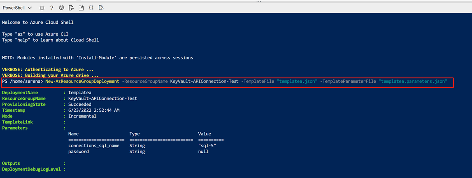 Integrate logic apps with SQL server by API connection using credentials kept in key vault.