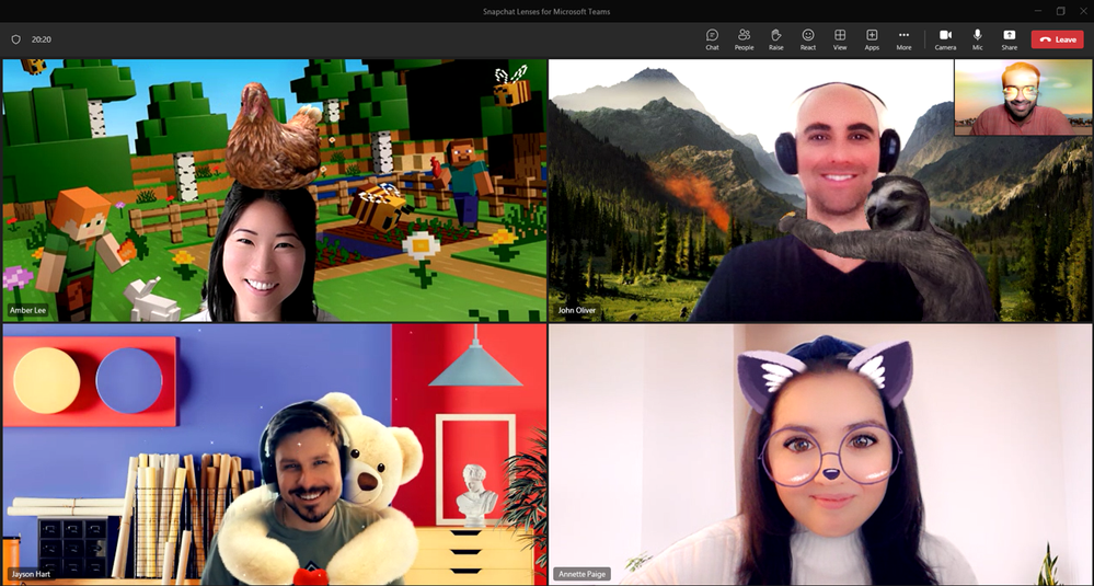 Oh, Snap! Let Your Silly Side Shine with Snapchat Lenses for Microsoft  Teams - Microsoft Community Hub
