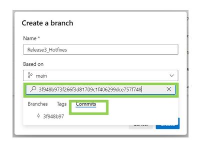 Base Branch On Commit ID