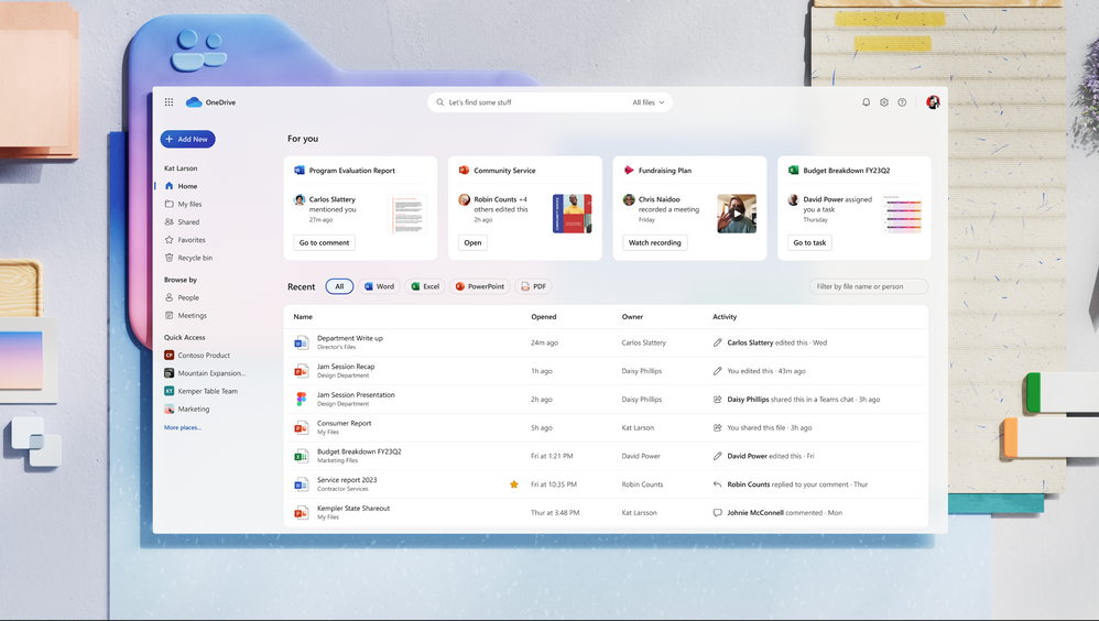 OneDrive Experience the New OneDrive: Fast, Organized, and Personalized 