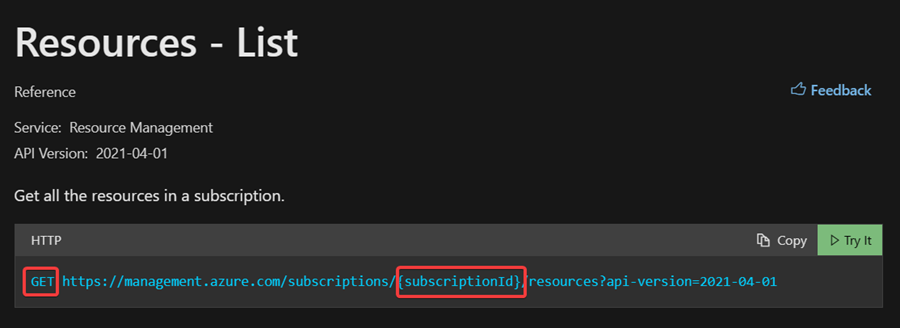 How to send an Azure REST API request