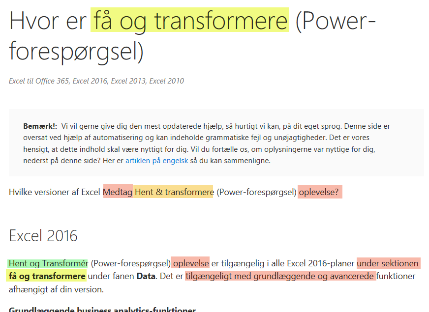Manifold tilskadekomne rekruttere Bad Danish Machine Translations - Microsoft Community Hub