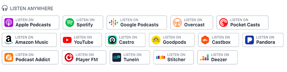 Figure 2: Path To Citus Con is available on Apple Podcasts, Spotify, Google Podcasts, Overcast, Pocket Casts, and Amazon Music as well as many other podcast platforms.