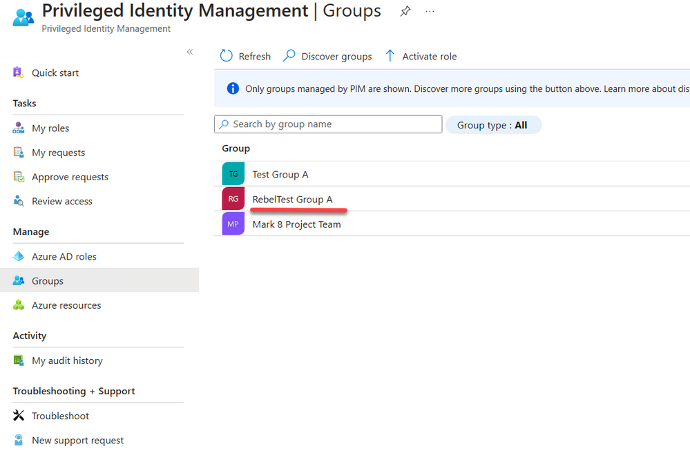 Configuring Microsoft Intune just-in-time admin access with Azure AD PIM  for Groups - Microsoft Community Hub