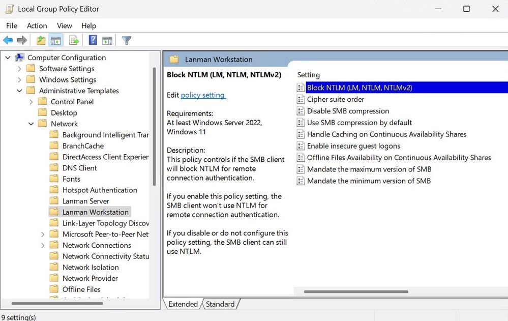 thumbnail image 1 captioned gpedit showing the group policy setting