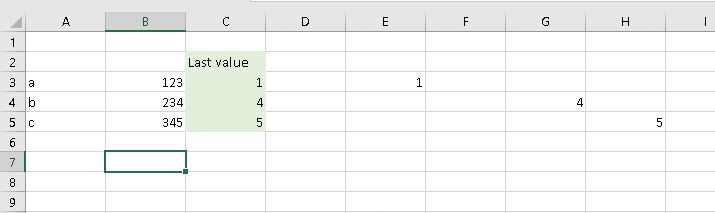 Get index of last column with any data in a row Microsoft