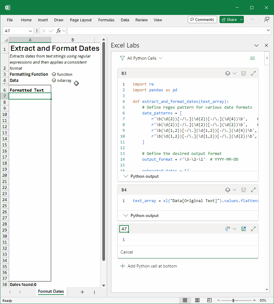 thumbnail image 4 of blog post titled Introducing the Python Editor from Excel Labs 