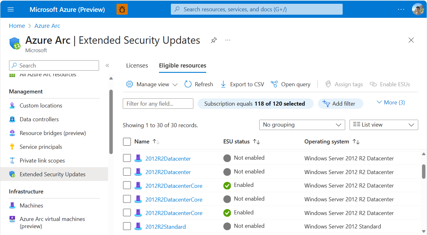 Generally Available: Windows Server 2012 and 2012 R2 Extended Security Updates enabled by Azure Arc